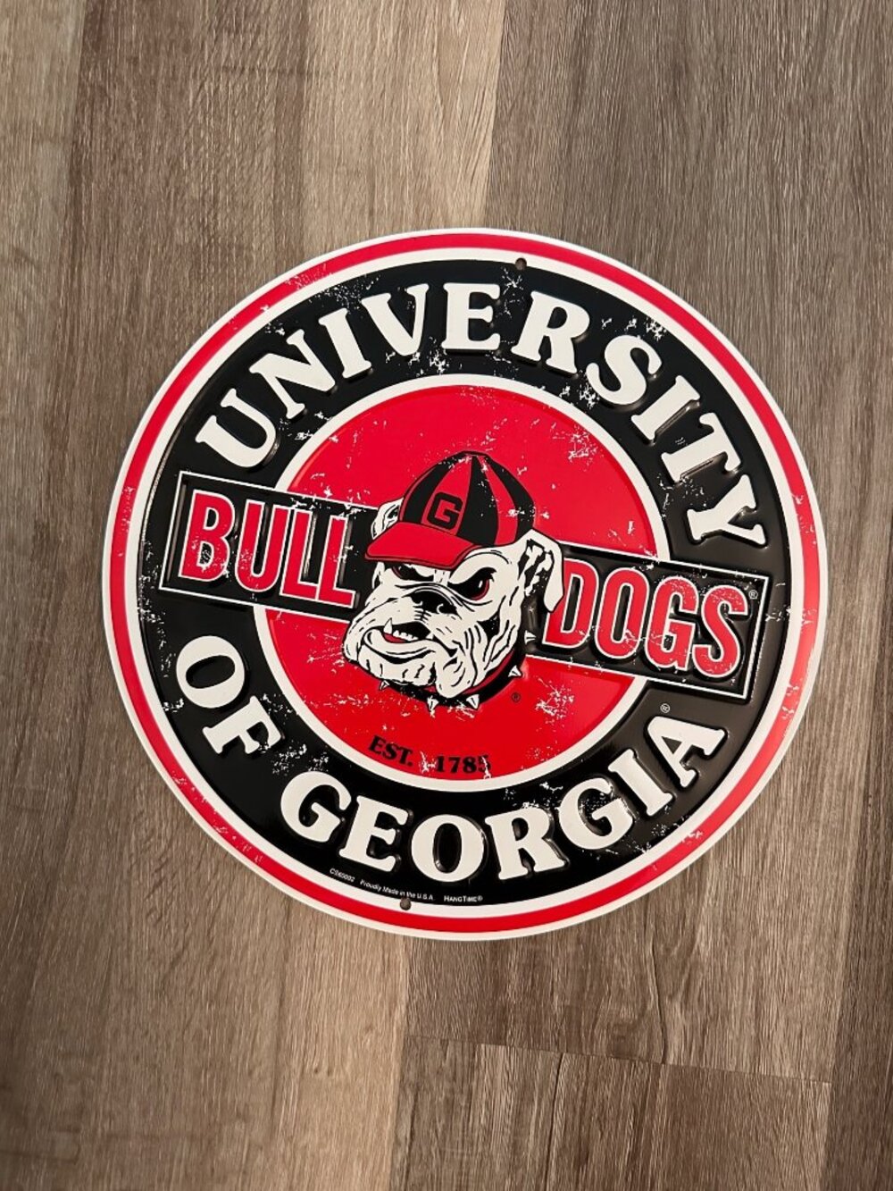 University of Georgia bulldog circle Tin sign